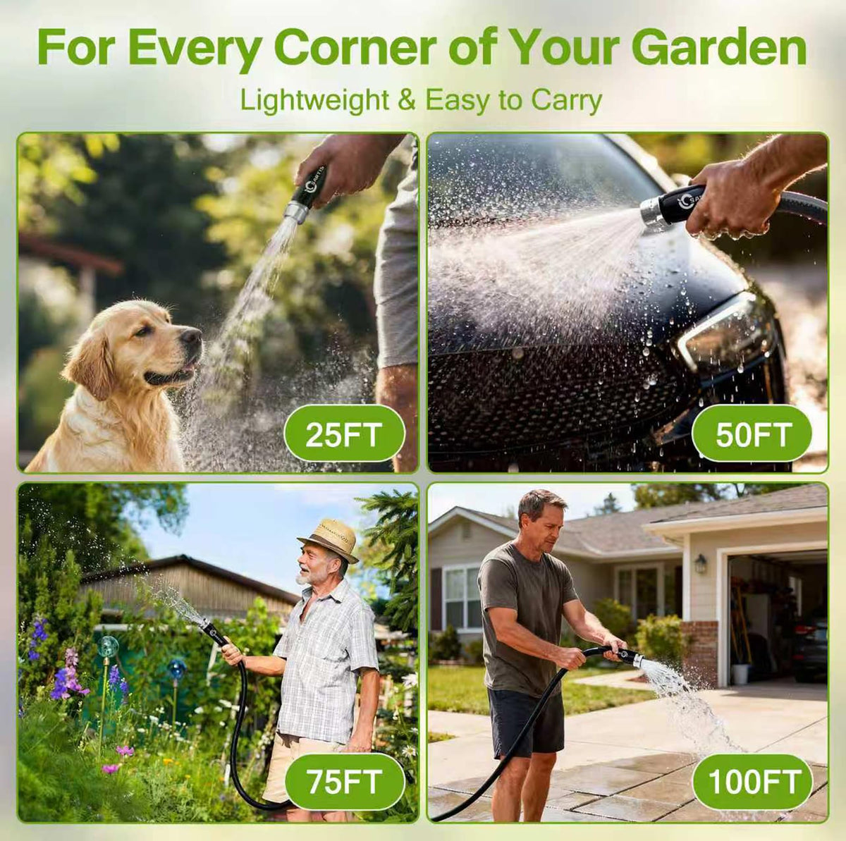 100 ft x 5/8 in Black All-Weather Garden Hose T379264