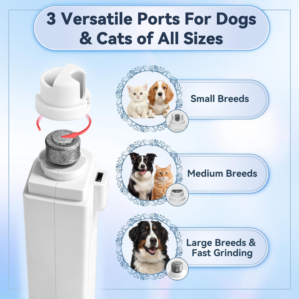 2-in-1 Quiet Electric Pet Nail Clipper & Grinder with Light O15182