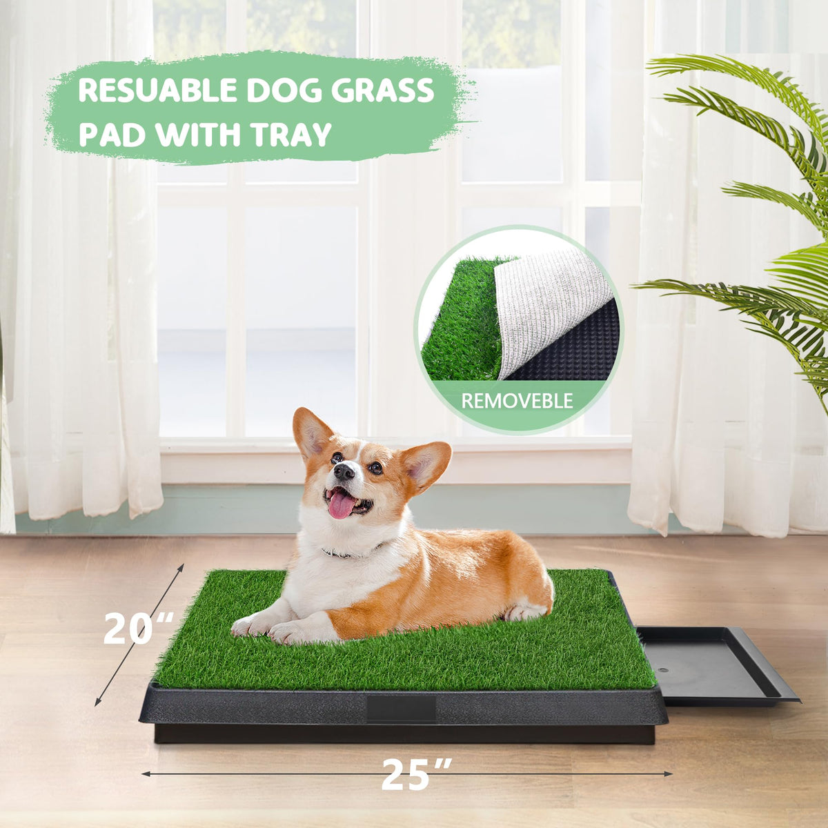 Dog Grass Pad with Tray Z42273