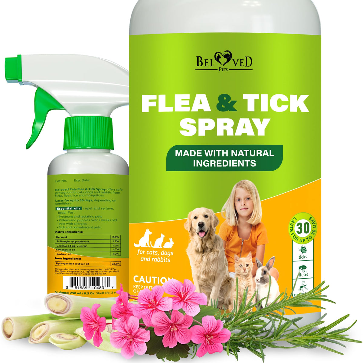 Natural Flea and Tick Home Spray B522107