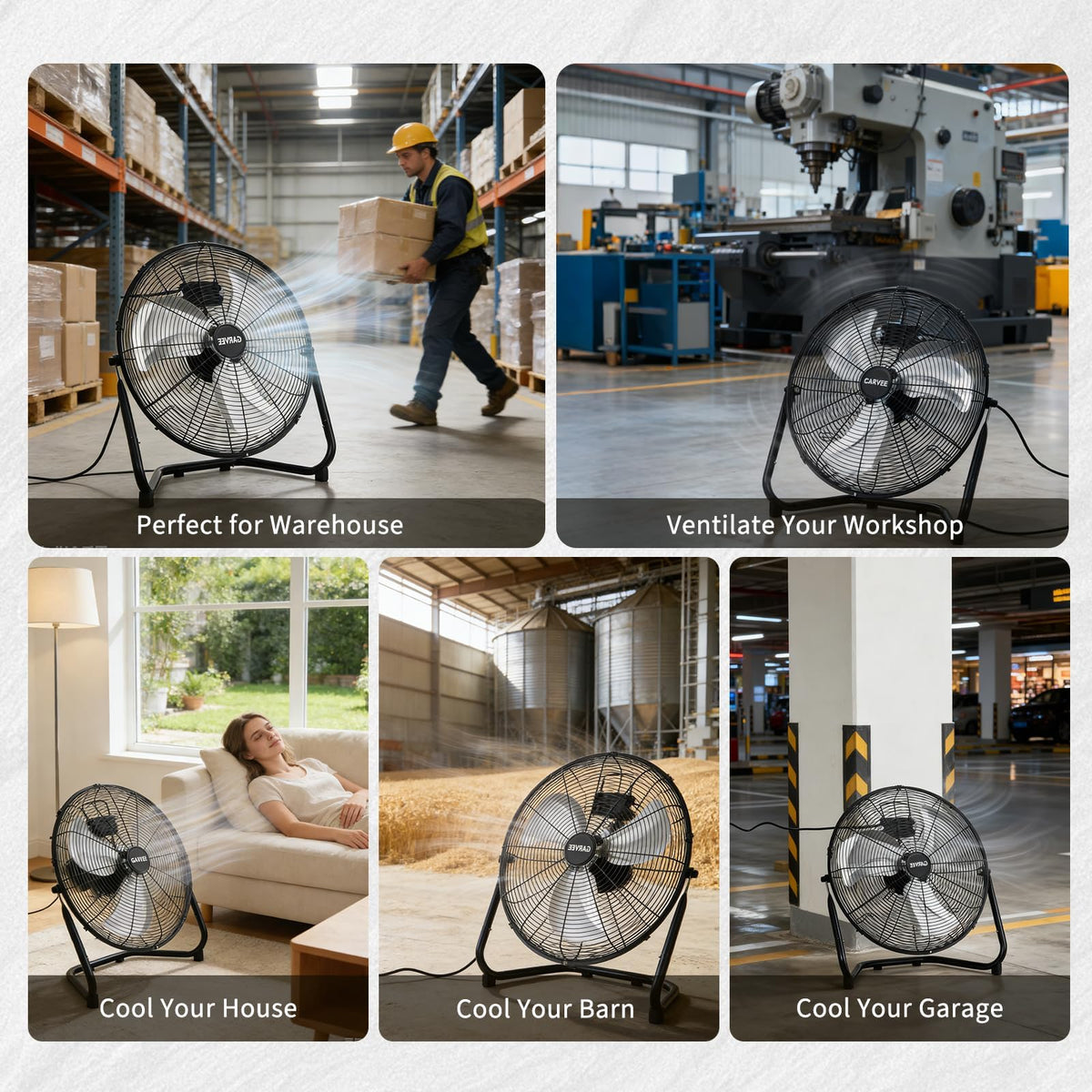 18 Inch 3 Speeds Metal Floor Fan U32731