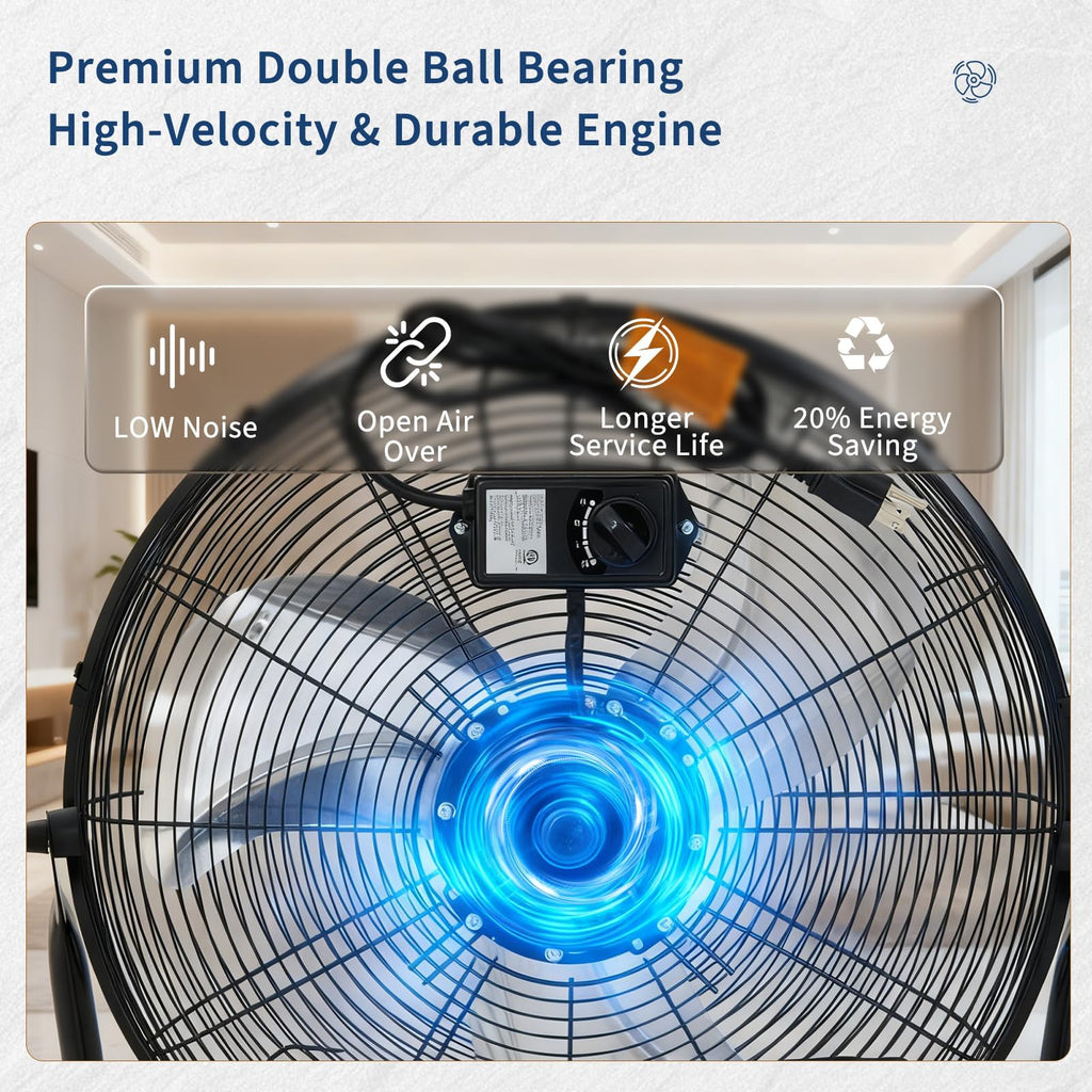 18 Inch 3 Speeds Metal Floor Fan U32731