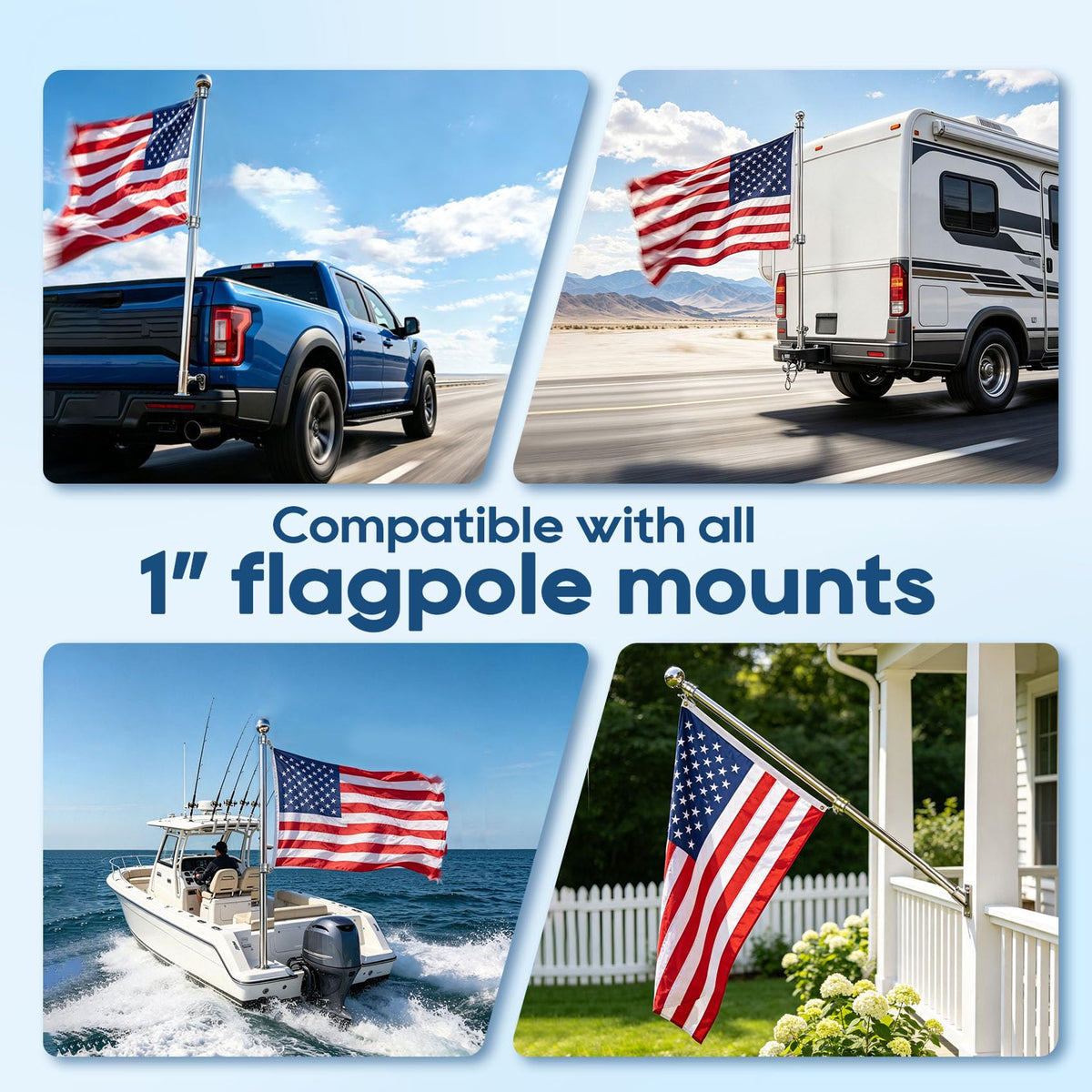 5FT One-Piece Flagpole 2-Pack U7929