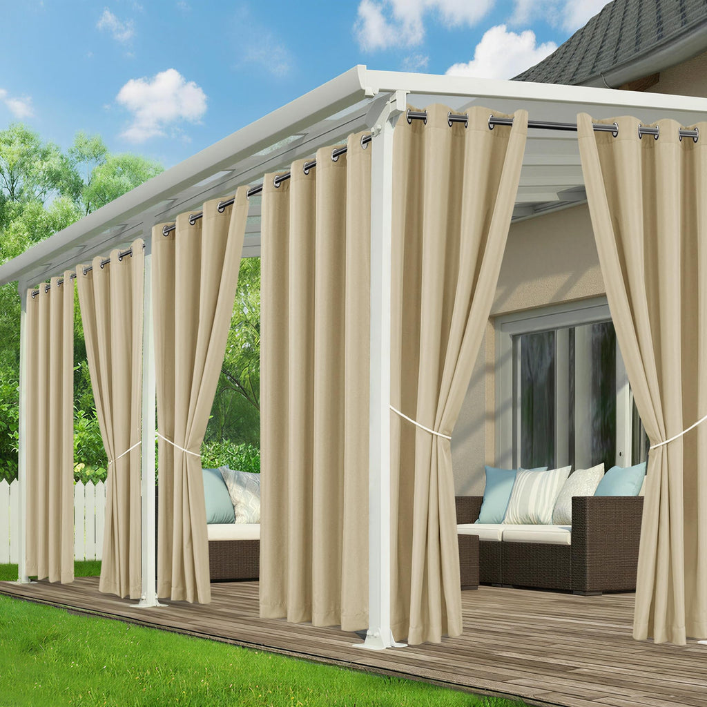 Waterproof Outdoor Curtains 6 Panels J500226