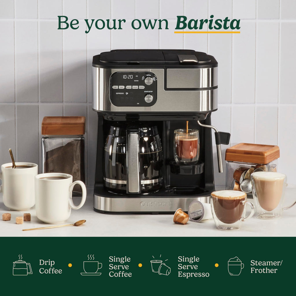 4-in-1 Coffee Maker with Three Brewing Sizes, Black A553161