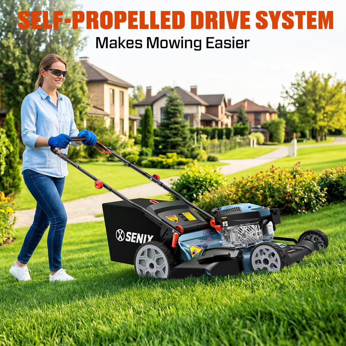 22" 3-in-1 Self Propelled Gas Lawn Mower C8703