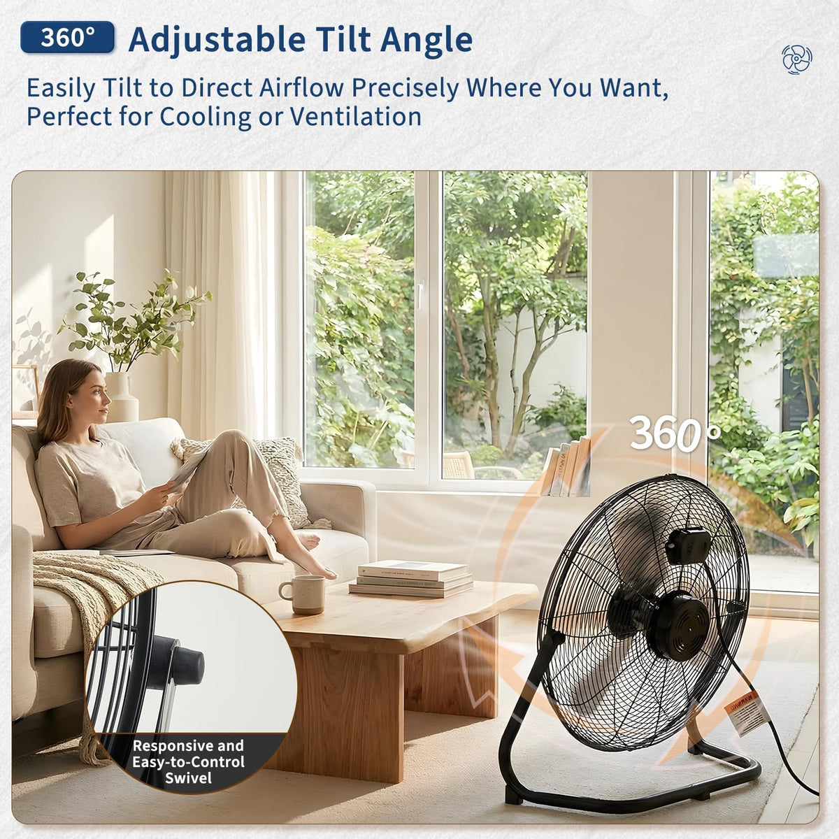 18 Inch 3 Speeds Metal Floor Fan U32731