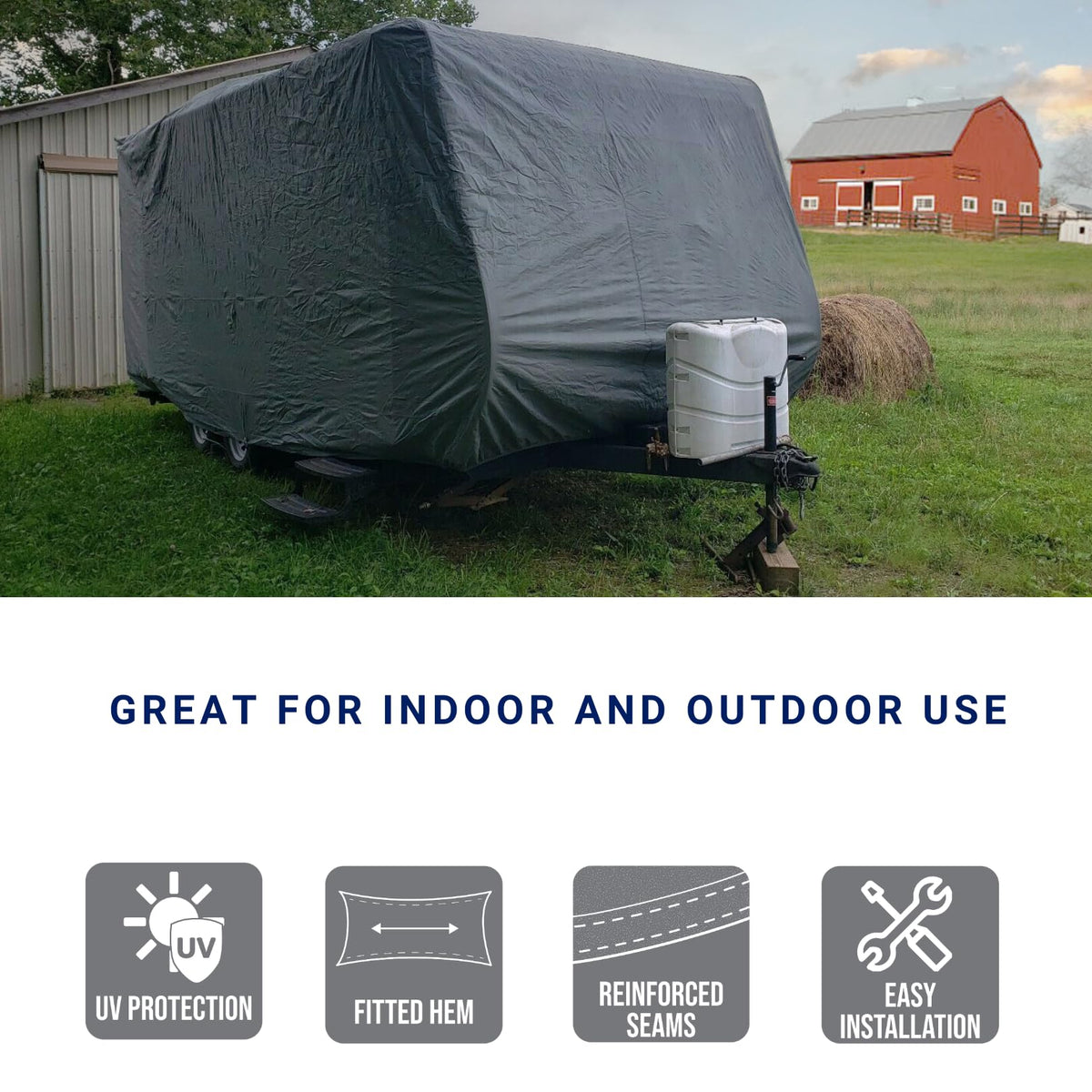 Water-Resistant Travel Trailer Cover 18'-20' J2099