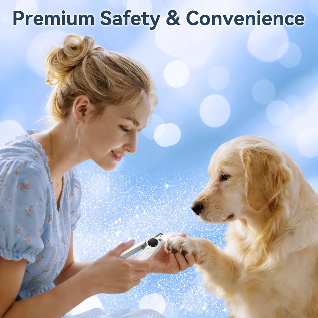 2-in-1 Quiet Electric Pet Nail Clipper & Grinder with Light O15182