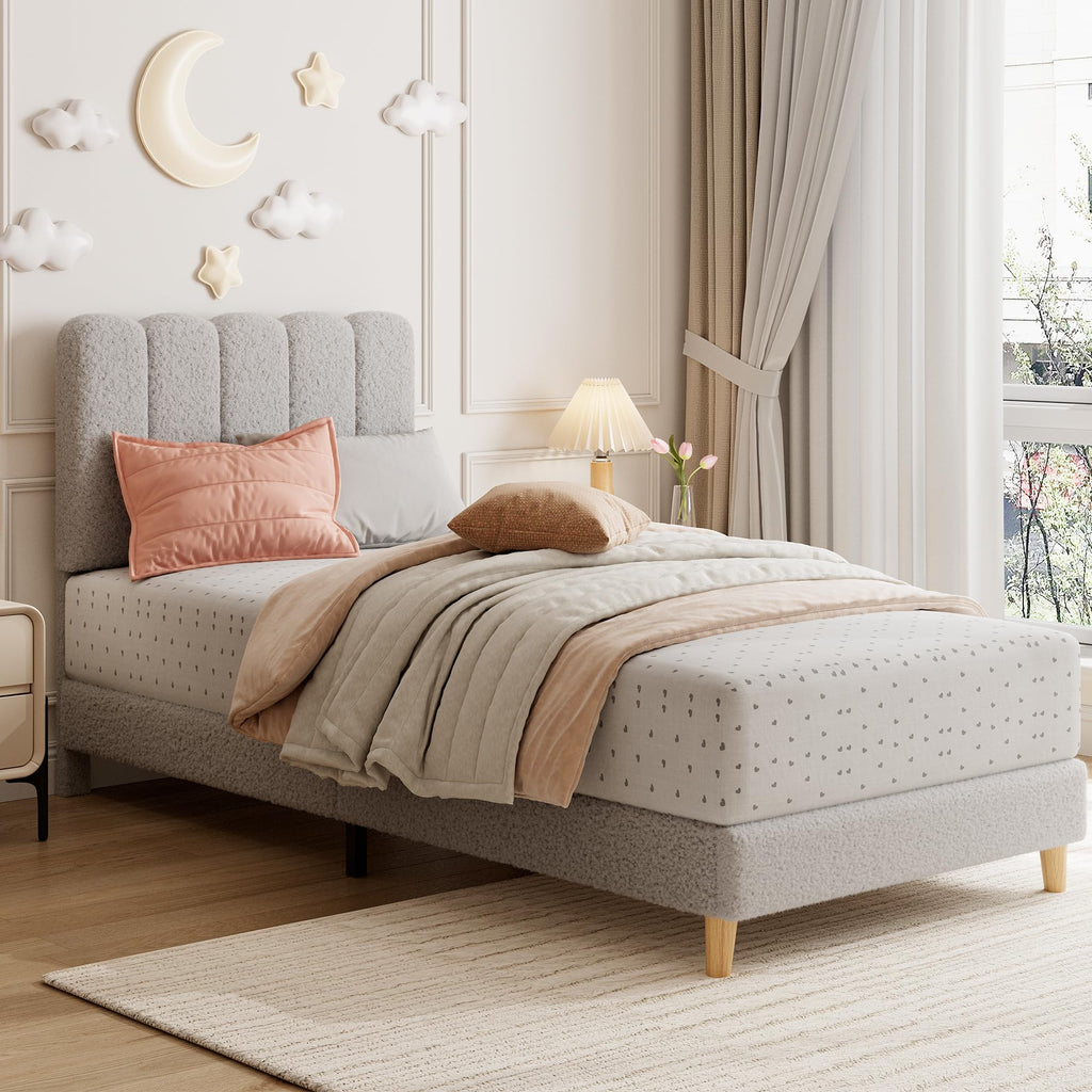 Twin Bed Frame with Headboard D555