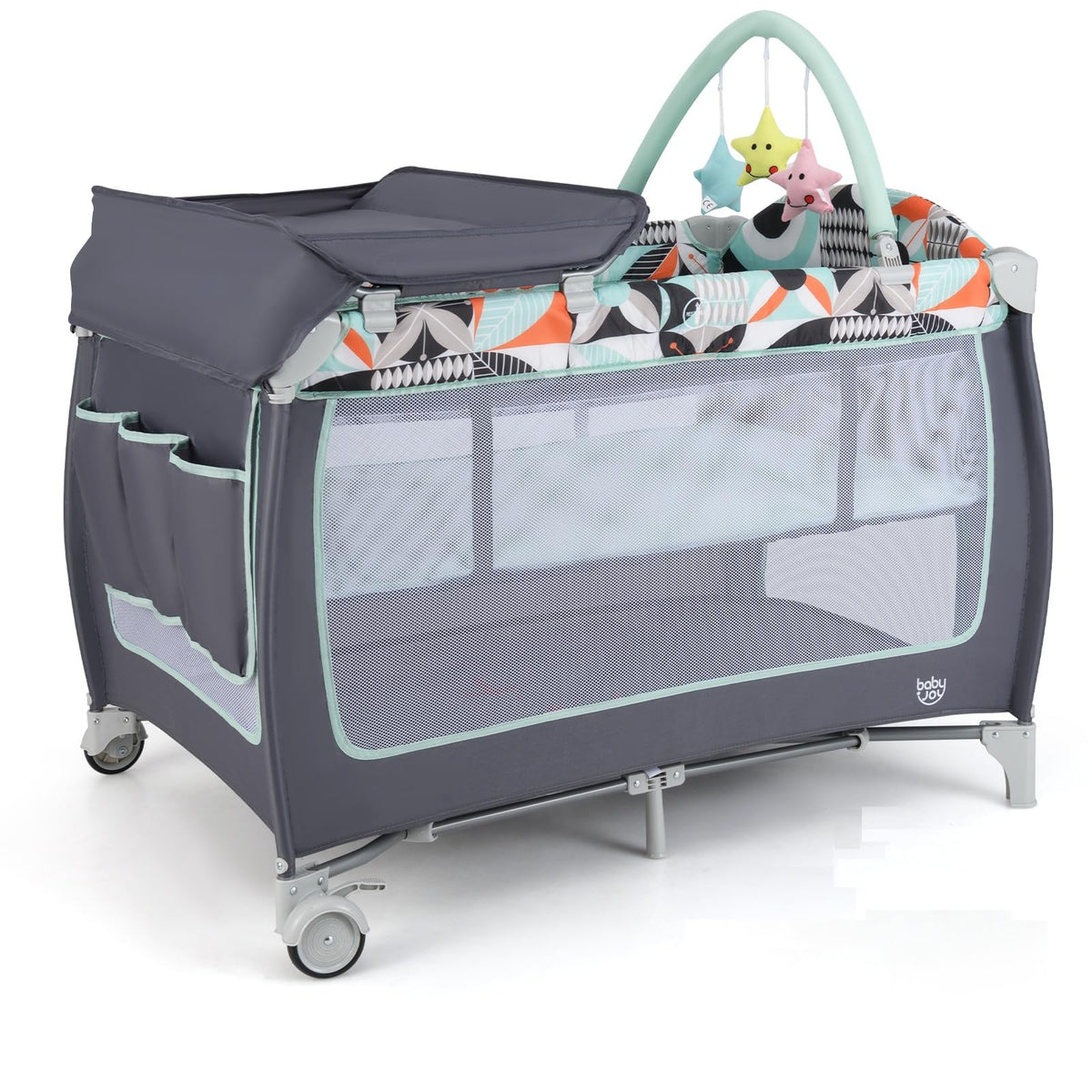 4 in 1 Pack and Play Portable Baby Playard with Bassinet Z269619