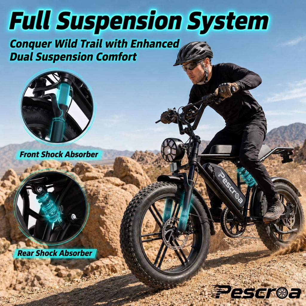 1500W Peak 20" Fat Tire Electric Bike J550