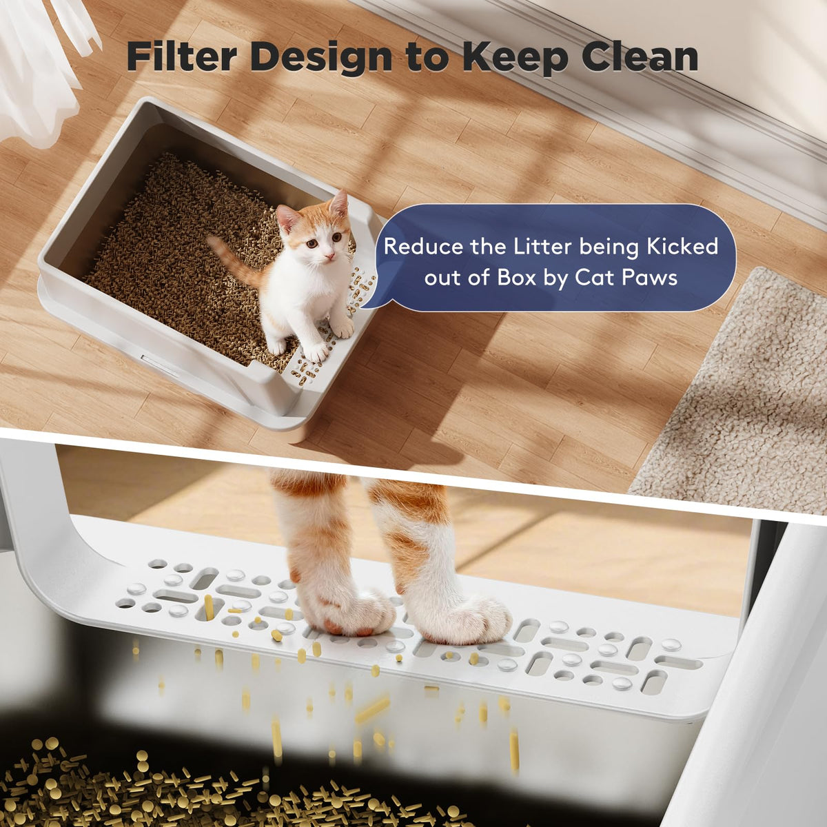 2 Pack Stainless Steel Cat Litter Box with Lid M831766