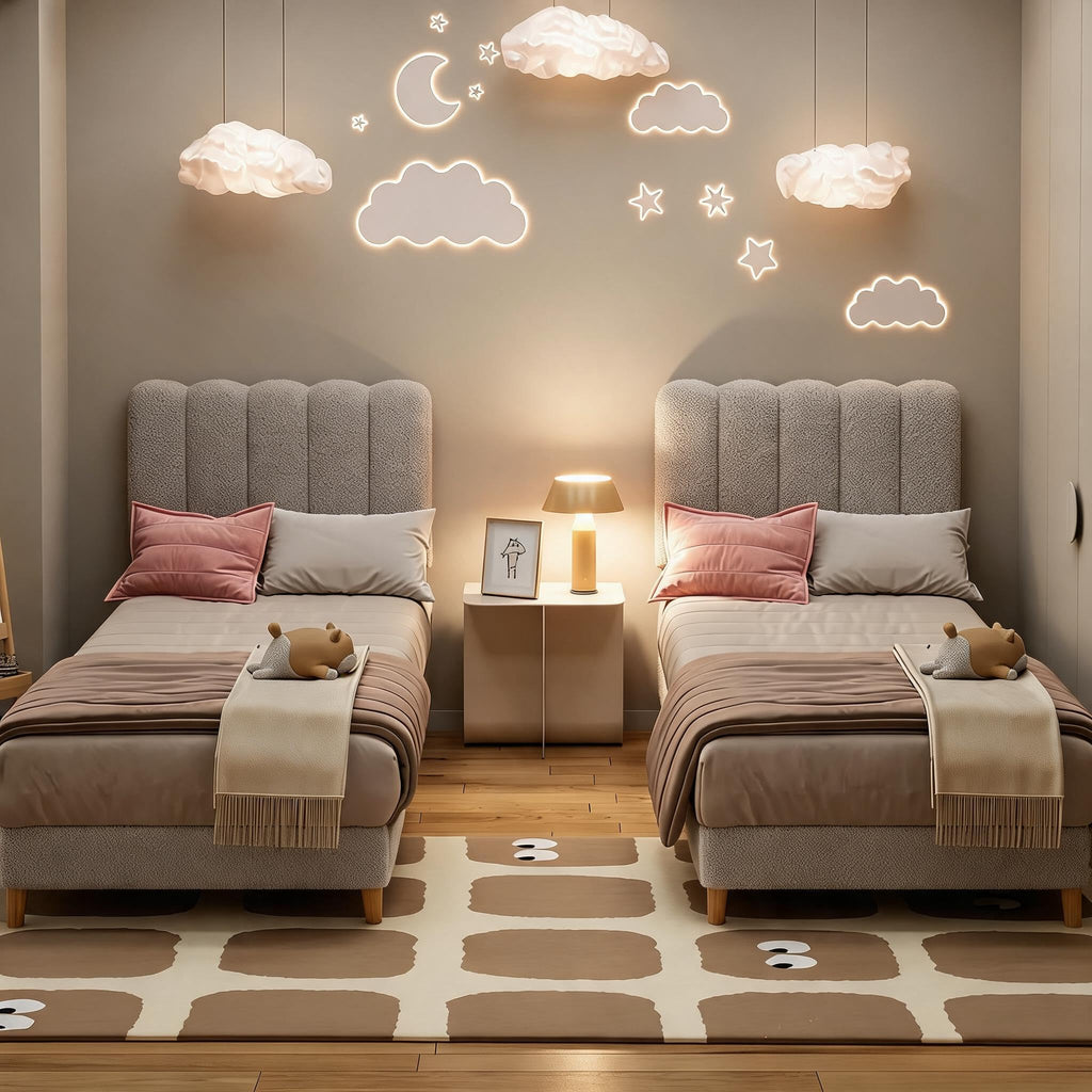 Twin Bed Frame with Headboard D555
