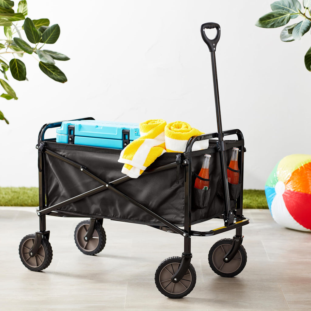 Collapsible Heavy Duty Utility Wagon 265 Pounds Capacity Black W77998