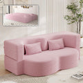 78" Full Size Pink Folding Sofa Bed L7143