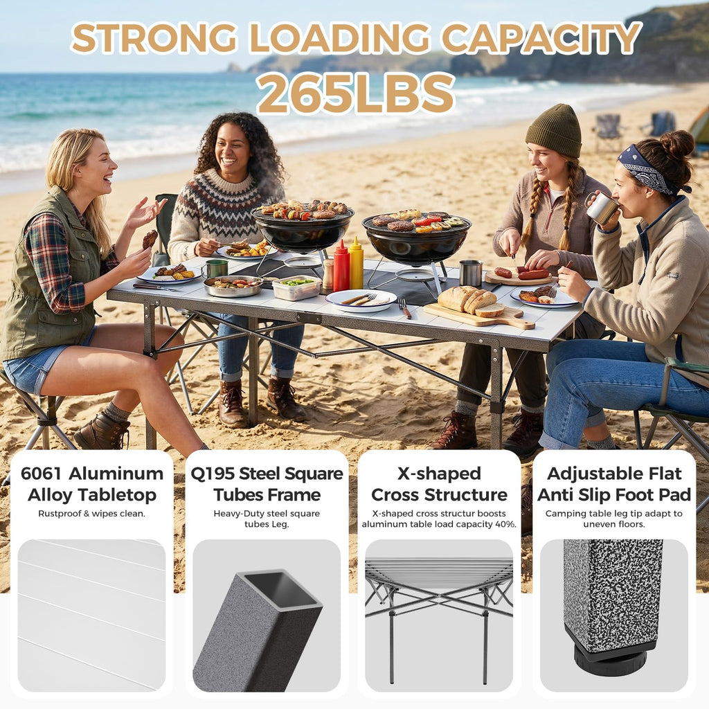 53.5" Heavy Duty Folding Camping Table C108