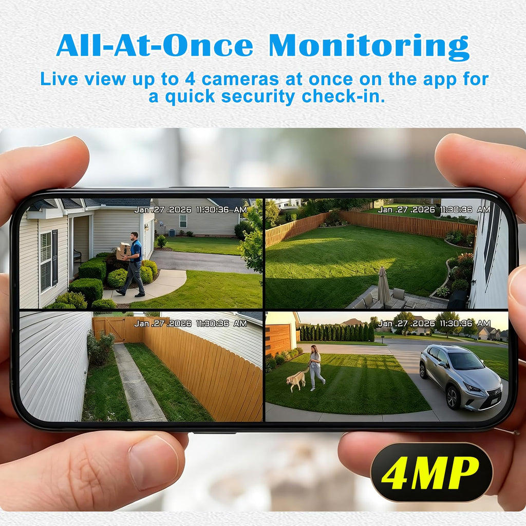 4G Solar Security Camera System with Base Station T779029
