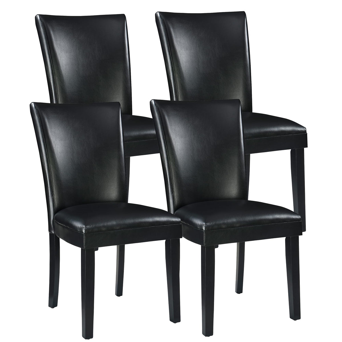 45 inch Round Glass Dining Table Set for 4 with Chairs Q181