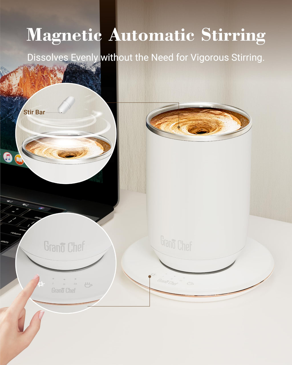 Self-Heating 10oz Temperature Controlled Coffee Mug with Dripper S700
