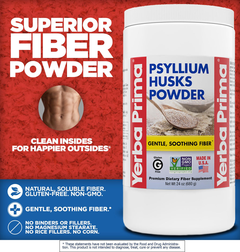 24 oz Unflavored Psyllium Husk Powder Fiber Supplement U992758