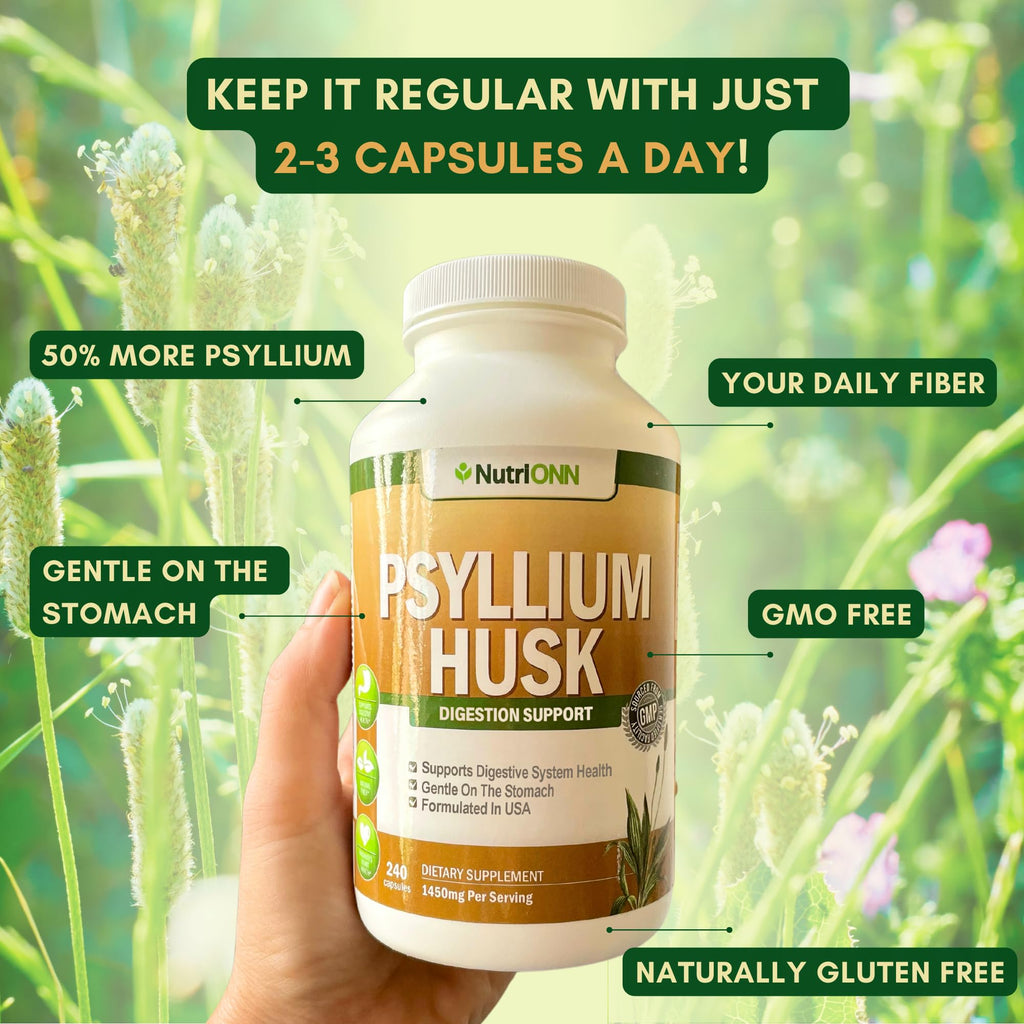 1450mg 240 Capsules Psyllium Husk Fiber Supplement C2094