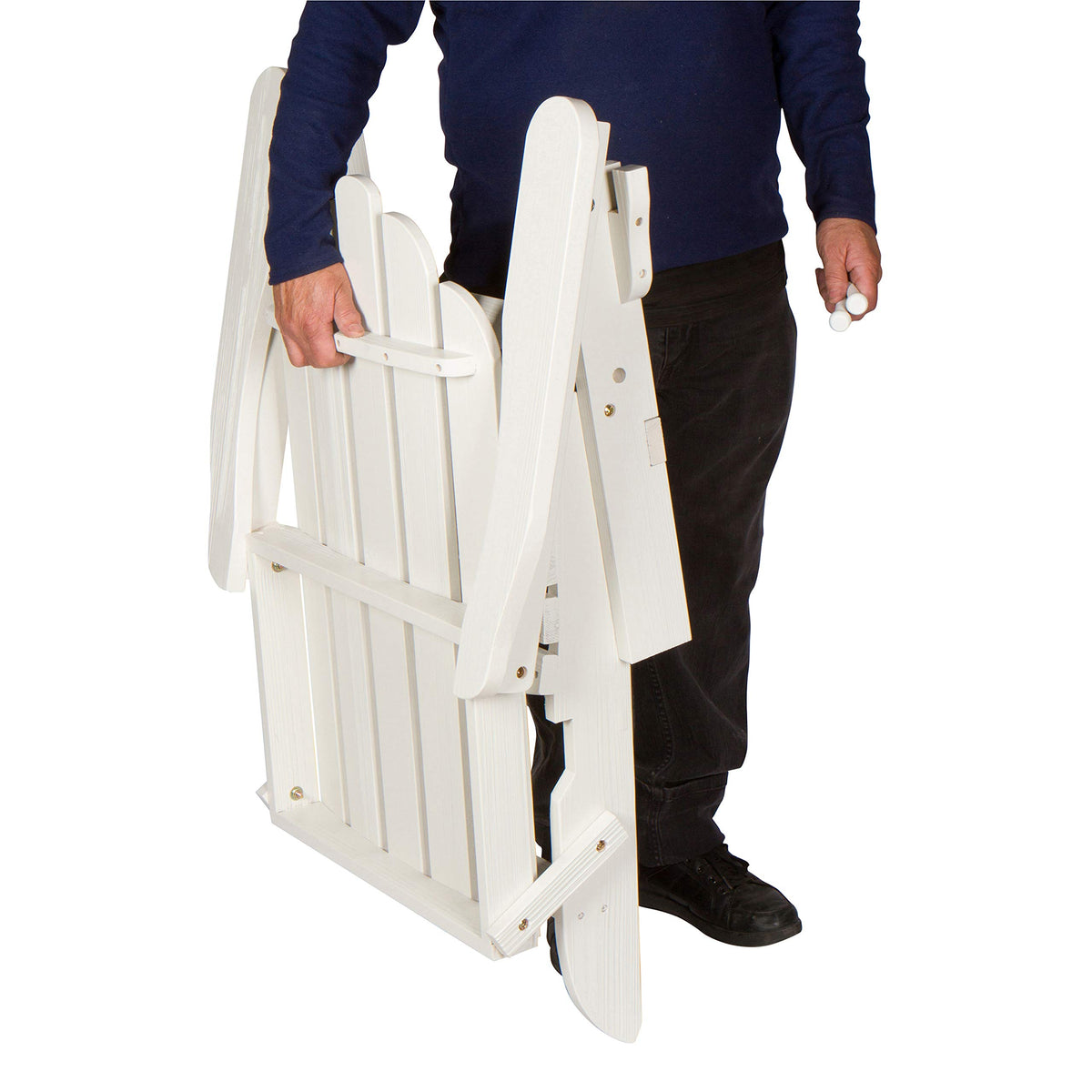 Eggshell White Wooden Outdoor Folding Chair C25283