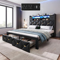 Full Size Bed Frame with 2 Storage Drawers Z42654