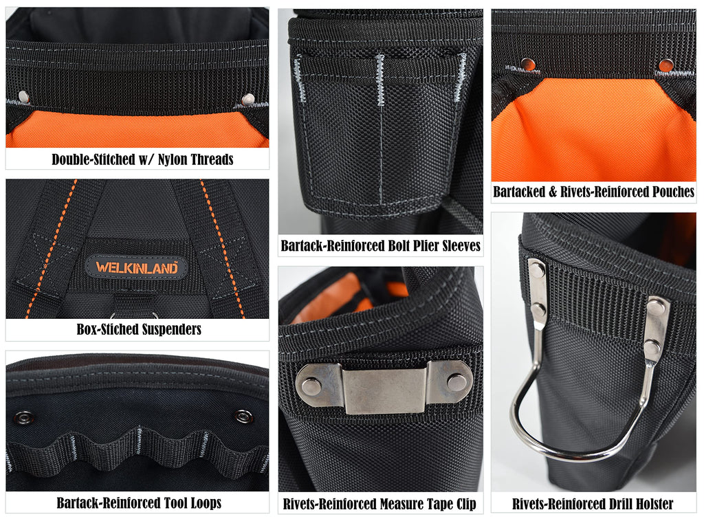 39 Pockets Tool Belts with Suspenders J1623