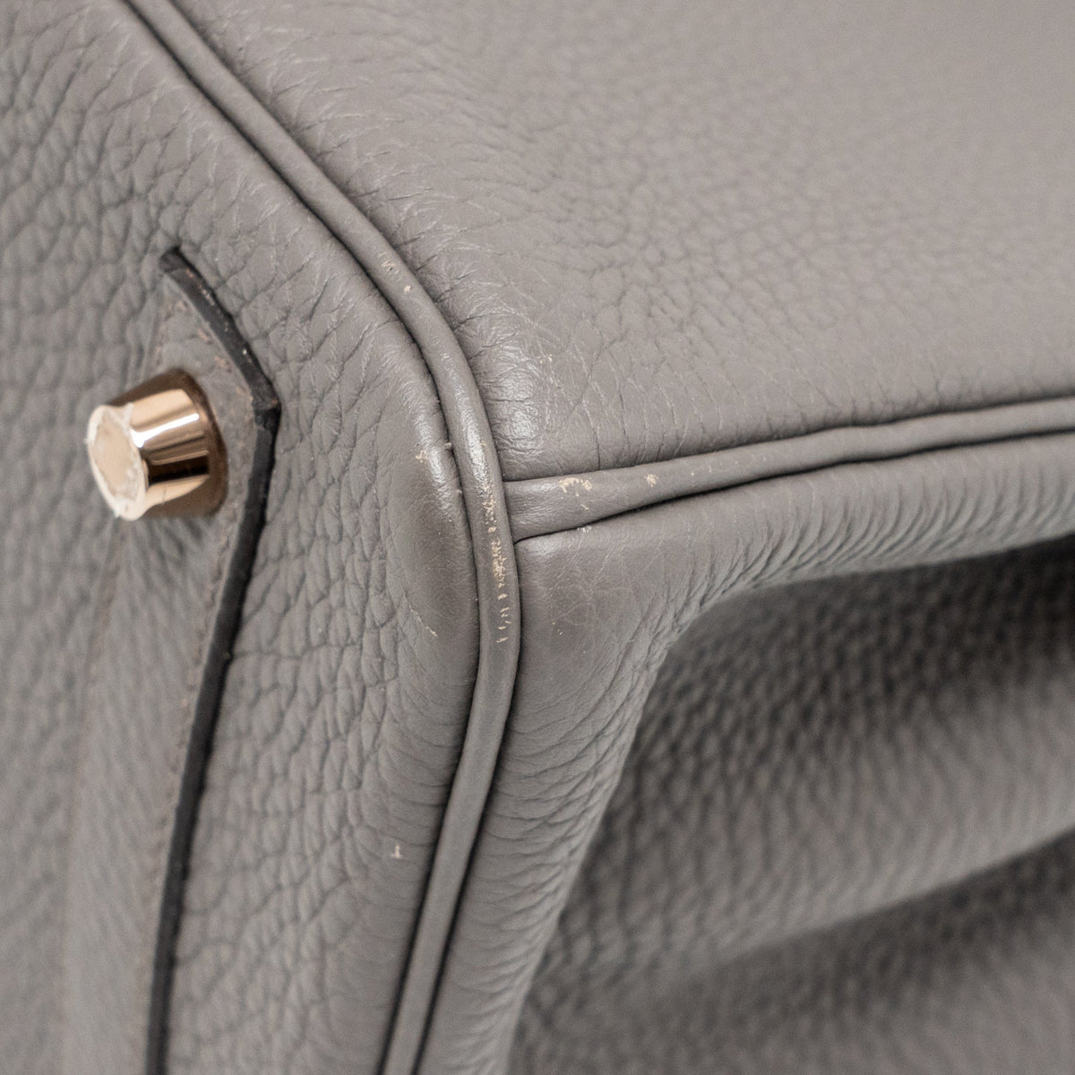 HERMES BIRKIN 30 TOGO GRIS ETAIN RGHW